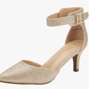 DREAM PAIRS Women's Lowpointed Low Heel Dress Pump Shoes